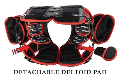 TAG Adult ALT4-910 Football Shoulder Pads for Quarterback and Wide Receiver