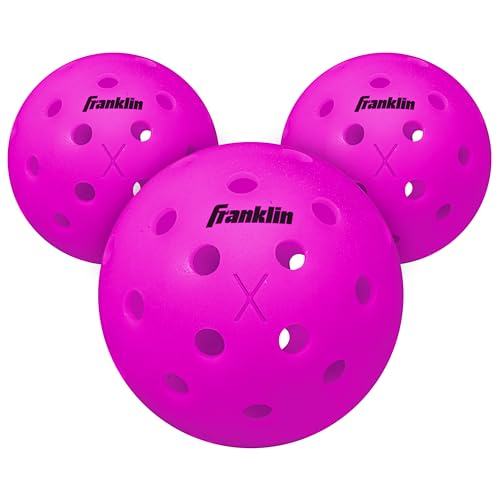 Franklin Sports X-40 Outdoor Pickleballs - Official Ball of USA Pickleball, APP Tour + US Open - Regulation Size - color: Purple, size: 3 Pack