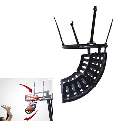 Basketball Hoop Returner Shot Return Apparatus Attachment Easy to Set Up Catcher Hanging Rebounder Ball for Efficient Shooting