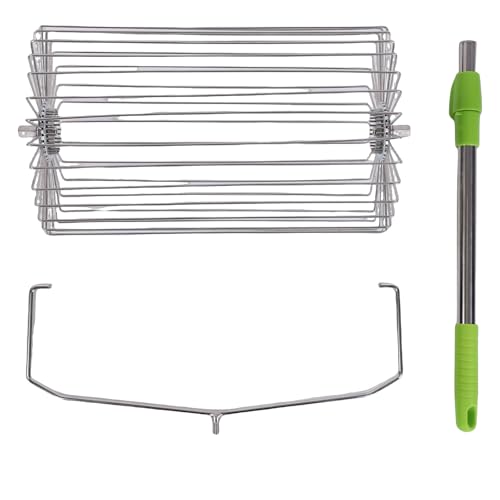 Tennis Ball Collector Roller, Stainless Steel No Bending Over Quick Rolling Picker, Telescopic Handle Ball Collector, Ideal for Up to 40 Tennis Balls, Easy Storage & Portable Use