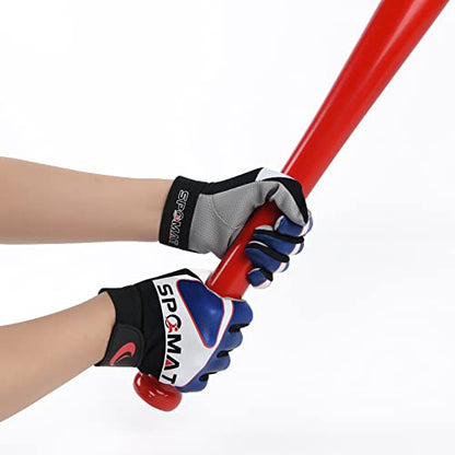 Youth Baseball Batting Gloves for Kids Boys Girls Ages 5-12 - color: Vibrant Blue, size: Youth XS/S (5.5in-6 in)