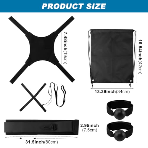 Volleyball Training Equipment Aid, Volleyball Training Rebounder Set, Solo Volleybal-l Trainer Improve Serving, Spiking, Passing for Beginners to Pros, Volleybal-l Gifts for Teen(COLOR:Black)