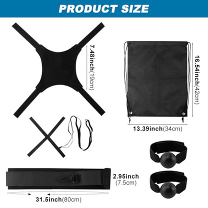 Volleyball Training Equipment Aid, Volleyball Training Set Serving Trainer, Solo Volleybal-l Trainer to Practice Serve, Spike, Set, Pass, Volleybal-l Gift for Beginners/Pro(COLOR:Black)