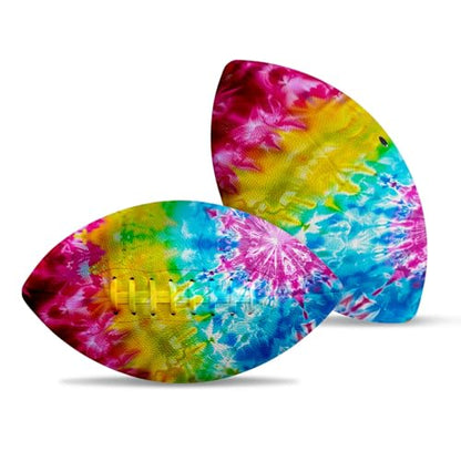 American Football, Official Size 11.9 x 7.3 Inch, Premium Composite Leather High-Grip Ball with Pro-Style Lacing, Unique Prints for Training, Games & Gifts - color: Rainbow