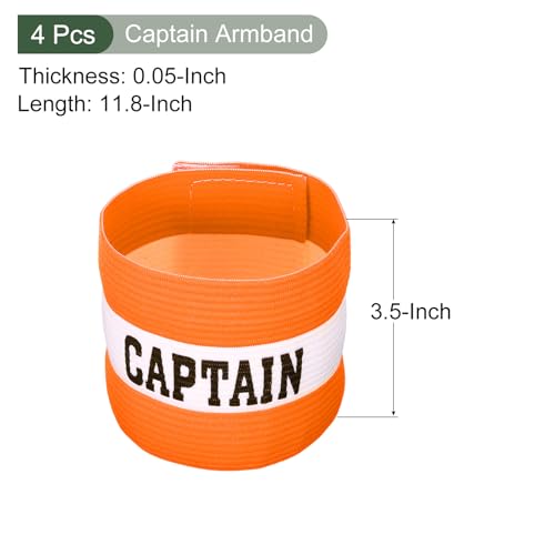 YOKIVE Captain Armband, Nylon Protective Arm Badge, Adjustable Flexibility, Great for Team Training Competitions - color: Orange