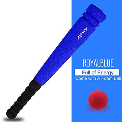 Aoneky 16.5 Inch Foam Baseball Bat and Ball Set for Toddlers 1-3 Years - Soft & Safe First T-Ball Bat, Mini Lightweight Beginner Bat for 1 Year Old Boy Girl Gift, Indoor Outdoor Toy