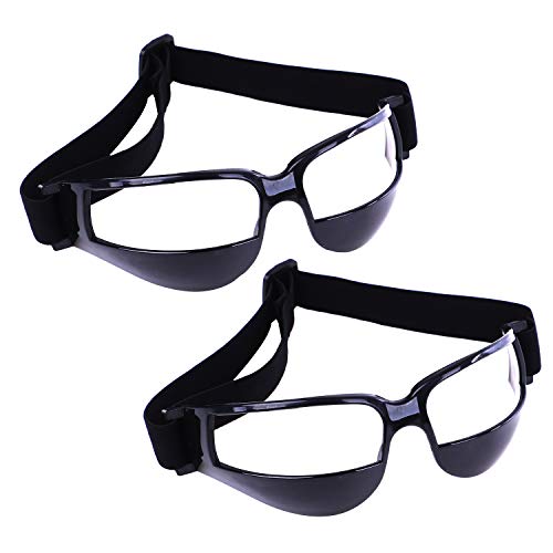 Olgaa Basketball Goggles Sport Dribble Specs Black (2 Pieces) - Sports Dribbling Specs Training Aid for Teenagers Kids Gifts