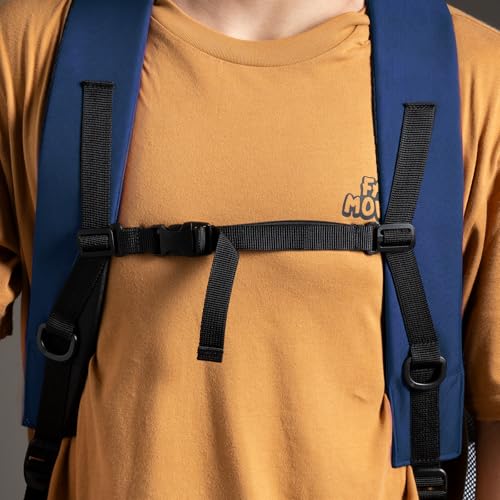 OrgaWise XXL Soccer Ball Bags for Coaches | 600D Oxford Cloth | SBS Zippers | Card Holder | Night Reflective Strips | Plated Holes | Chest Strap | Carry Handle - color: Blue