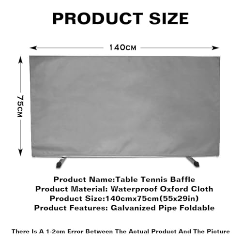 Heavy-Duty Portable Table Tennis Court Barrier - Foldable 70kg Load Capacity Fence for Indoor & Outdoor Games, Durable & Easy to Set Up