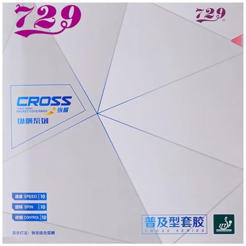 Friendship 729 Table Tennis Rubber for Training, Beginners, and Advanced Players - color: 02 Black - Hardness 44