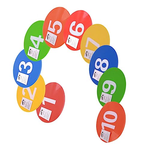 YARNOW 10pcs Reusable Football Markers Soccer Training Sign for Agility Drills Gym Class Use Markers for Indoor and Outdoor Sports