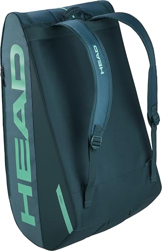 HEAD Tour Racquet Bag XL (12R) Tennis Bag - Holds Up to 12 Racquets, CCT+ Climate Control Technology, 3 Main Compartments, Shoe Pocket & Backpack Carry System - color: Green