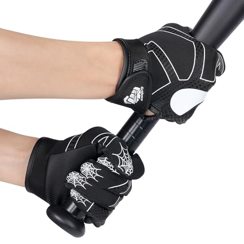 Kids Baseball Batting Gloves Youth Super Grip Softball/Teeball Gloves for Boys Girls