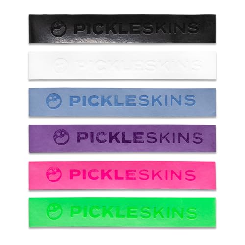 Thin Sliced Overgrip - Pickleball All-Weather Rubber Handle Grip, Single or Multipack - Black, White, Green, Pink, Blue, Purple, Green Tie Dye - Pickleball Accessory