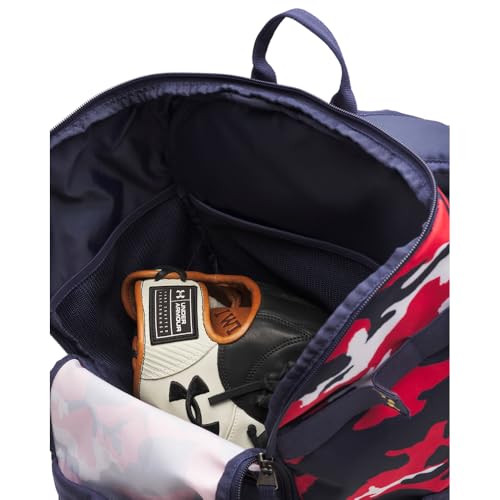 Under Armour Unisex Utility Baseball Backpack Print, (412) Midnight Navy / / Metallic Gold, One Size Fits All - color: (412) Midnight Navy / / Metallic Gold
