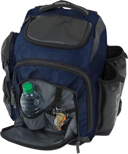 Bownet Commando Coaches Bat Bag – Baseball & Softball Backpack with Fungo Holder, 15.5” Laptop & Tablet Pocket, Large Gear Storage, Padded Straps, Youth & Adult, Navy Blue - color: Navy Blue