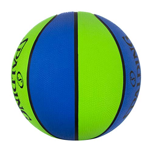 Spalding Layup Mini Rubber Outdoor Basketball - color: Lay Up - Green/Blue