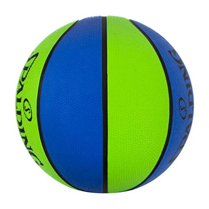 Spalding Layup Mini Rubber Outdoor Basketball - color: Lay Up - Green/Blue