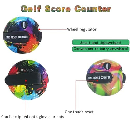 Golf Stroke Counter 7 Pcs Golf Stroke Counter Mini Portable Easy Reset Up to 12 Strokes Score Black White Red Drop Ship