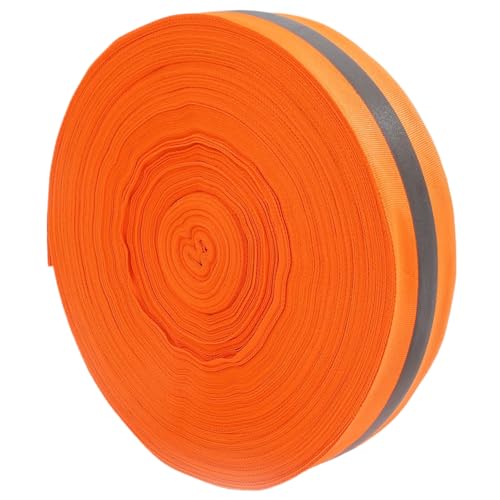 Beach Volleyball Lines 2'' x 328' Nylon Beach Vibrant Orange Volleyball Boundary Lines Tear-Resistant Reflective Caution for Running Track Lanes, Finish Line Markers Sand