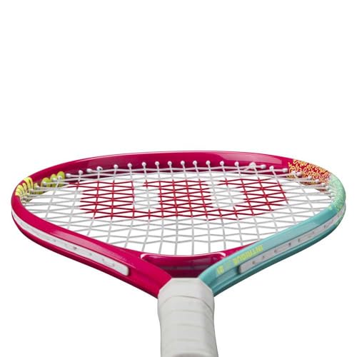 Wilson Intrigue Junior 21 Girls Tennis Racket Red/Yellow Strung 205g L