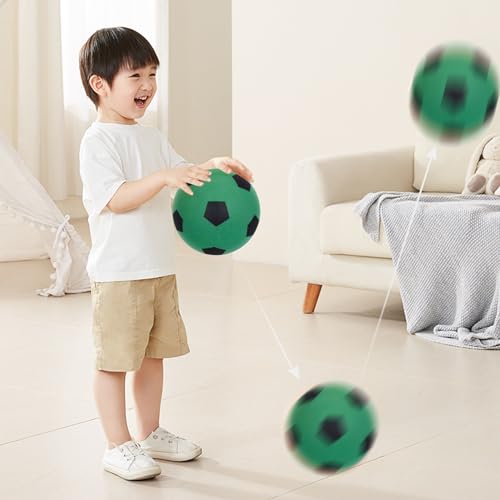 Silent Soccer Ball, Indoor Soccer Ball Training Ball High Density Foam Soccer Ball for Inside Home and Yard, Washable No Noise Soft and Safe Soccer Bouncing Ball Gift for Kids