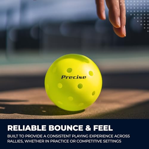 PRECISE Pickleball Balls – Outdoor A 40 Model with 40 Holes – USAPA Approved – Durable Flight Design - color: Yellow, size: 100 Balls