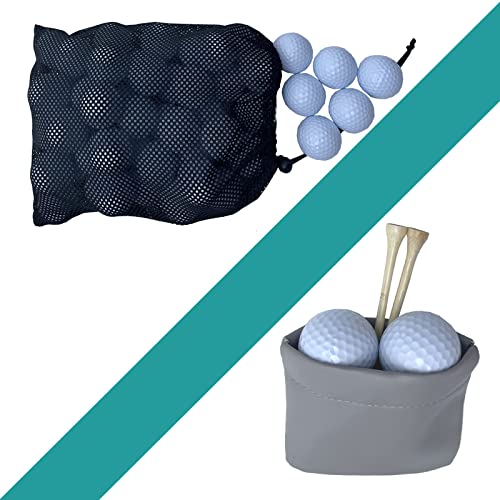Golf Tee Pouch Bag, Zipper Golf Ball Bag, Accessory Pouch for Men - color: Grey