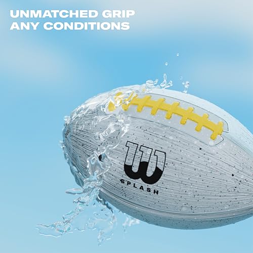 WILSON NFL Junior Size Splash Waterproof Pool + Beach Football for Adults + Kids
