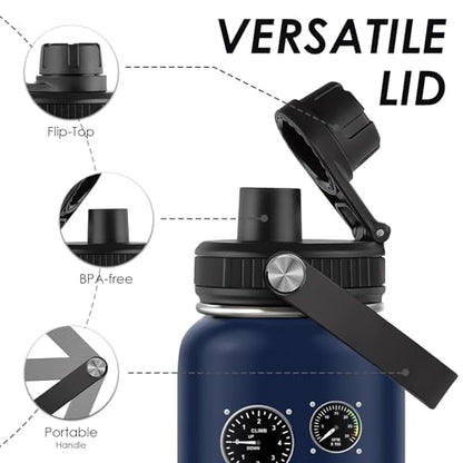 Pilot Water Bottle 32oz, Aviation & Airplane Gifts For Men, Pilot Gauges Gear Tumbler Airplane Gift, Birthday Father's Day Christmas Pilots Gifts For Aviation Dad Son Husaband Him - color: Pilot