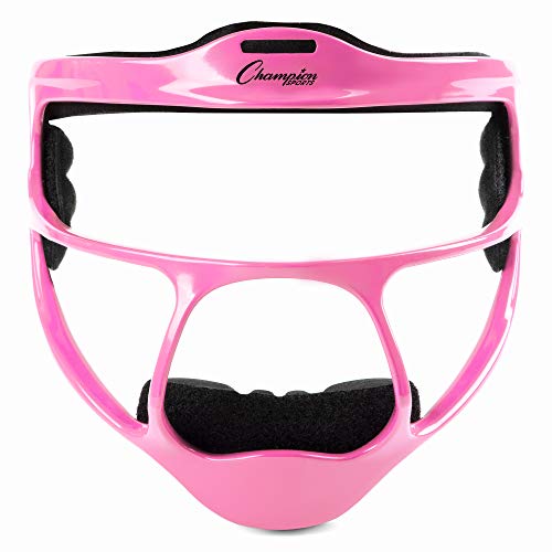 Champion Sports Ultralight Magnesium Softball Fielder’s Mask – Youth & Adult Sizes, 8oz Lightweight Protective Face Guard - color: Pink, style: Ultralight Magnesium (Youth Size)