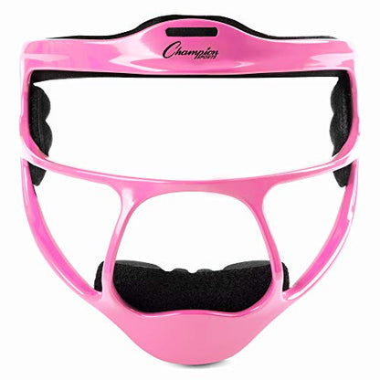 Champion Sports Ultralight Magnesium Softball Fielder’s Mask – Youth & Adult Sizes, 8oz Lightweight Protective Face Guard - color: Pink, style: Ultralight Magnesium (Youth Size)