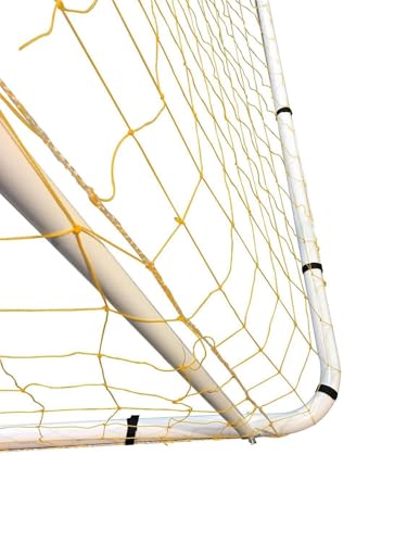 Official Size 24 X 8 X 5 Ft. Steel Soccer Goal. Heavy Duty Frame w/Net. Tournament, Regulation Size Goals. Professional Portable Practice Training Aid. 24 X 8, 24x8 Foot. (2Nets)