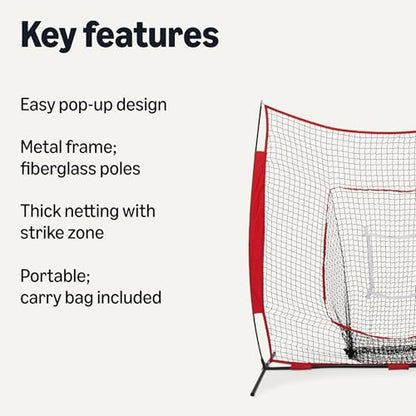 Amazon Basics Portable Baseball & Softball Hitting, Pitching