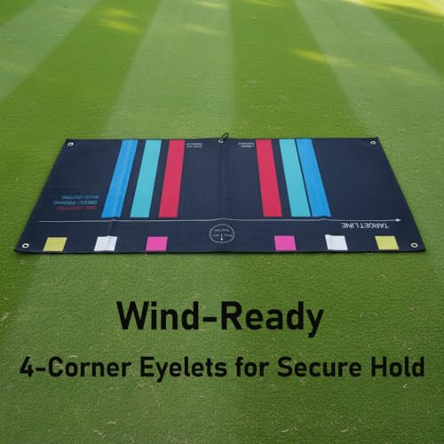 Golf Towel Training Aid for Beginner Golfers, Portable Golf Swing Plane Trainer Stance Alignment Towel for Ball Position, Putting, Chipping, Range Practice Build Consistency in Setup