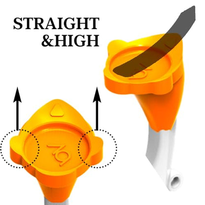 BIRDIE79 High Path Golf Tee Set – Upgraded Premium Adjustable Height Tees, 5° Launch Angle, Reduces Hooks & Slices, High Visibility, Stable 20mm Head (9 Pcs)