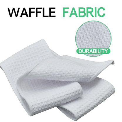 6 Pcs White Thin Football Towels with Hook & Loop,Microfiber Football Twels Bulk,Clean Hands Sports Towel,Football Equipment Accessory - color: White