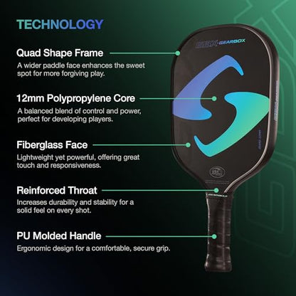 Gearbox GBX Quad 12mm Pickleball Paddle