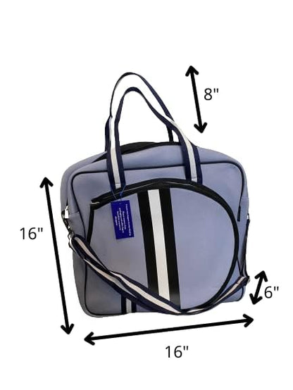 Dallas Hill Designs Tennis Bag for Women | Neoprene Tote | 3 Rackets | Applicable for Pickleball, Paddle, Squash, Racquetball, Badminton | Shoes and Gear | Ladies Purse | Multi Pockets