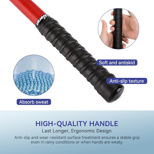 MIKOSI Golf Grip Trainer, EVA Foam Golf Swing Trainer Warm-Up Stick for Strength Grip Tempo & Flexibility Training, Indoor Outdoor Safe Golf Training Aid for Beginners & All Levels