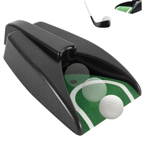 Golf Ball Return Putting Machine Automatic Putting Machine with Ball Return Training Putting Cup Golf Trainer for Indoor Outdoor Home Office, No Battery