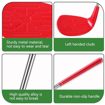 Backyard Golf Club Set with Oversize Heads Golf Balls Bucket Golf Game Chipping Clubs for Outdoor Yard Training Practice Gift (Right Hand) - size: 31in/Junior (8-13)