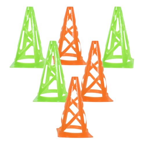 Milisten 6pcs Movement Cone Stackable Cones Compact Marker Cones Sports Training Cone Football Training Equipment
