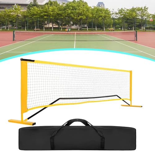 Pickleball Net Portable Net System Quick Assembly Practice Net Training Net Metal Frame with Carry Bag Suitable for Driveway