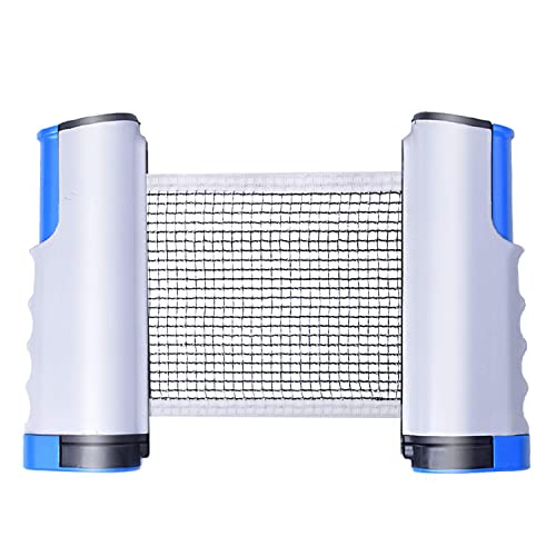 Sportout Retractable Ping Pong Net – 72-Inch Table Tennis Net with Secure Clamps | Portable Design for Universal Table Compatibility - color: Blue