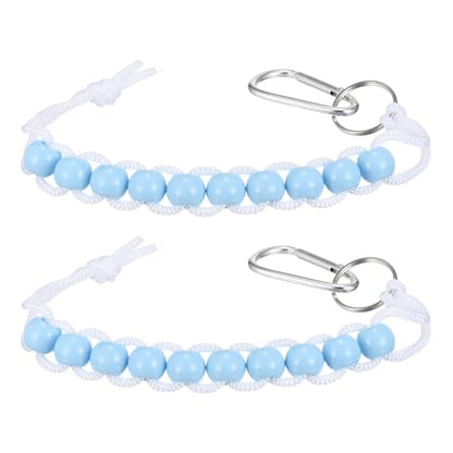Golf Beads Counter, Golf Ball Beads Bracelet Count Stroke Score Acrylic Sports Keeper Putting with Hook for Golfer