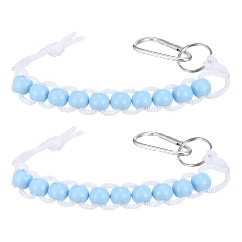 Golf Beads Counter, Golf Ball Beads Bracelet Count Stroke Score Acrylic Sports Keeper Putting with Hook for Golfer