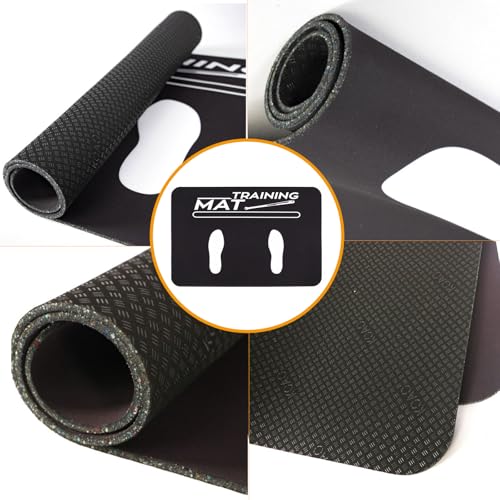 Baseball Batting Mat with Footprint, Non-Slip Batting Stance Alignment Training Mats for Swing Pitching Softball & Baseball Hitting Mat