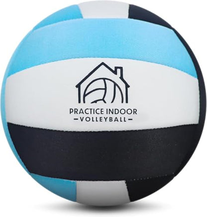 Soft Indoor Volleyballs for Practicing Inside House and Yard, Safe and Silent Volleyball for Girls Boys Kids Youth Beginners Training Birthday Christmas Easter Gifts - color: Blue