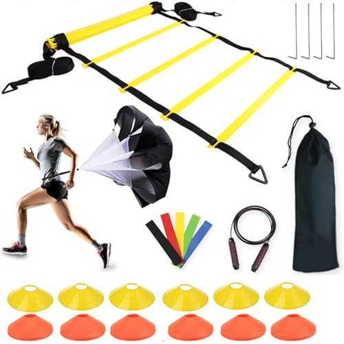 Speed Training Practice Poles - Adjustable Soccer Practice Poles, Professional Speed Trainings Gear | Foldable Sports Agility Set, Multi Sport Training Poles for Athletes, Kids, Adults - color: Package 5